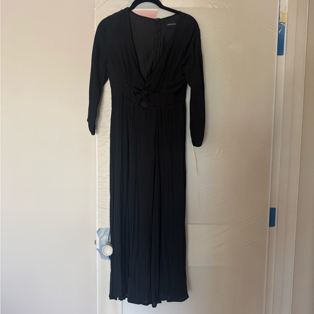 MINKPINK low cut black maxi dress - size small